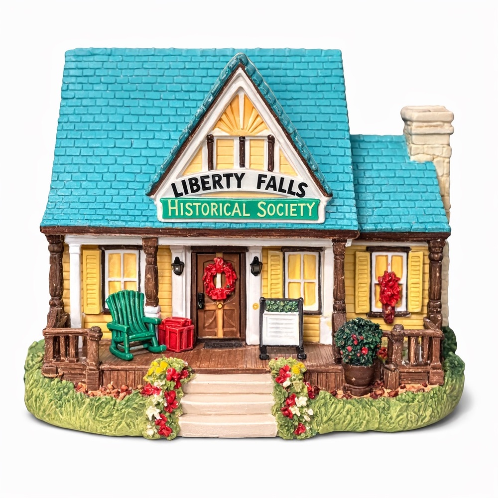 Miniature House with Blue Roof
